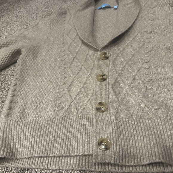 Draper James Beige Eyelet Cardigan - Picture 4 of 11